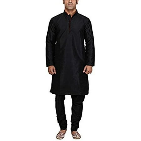 

Royal Men s Loop button Silk Blend Kurta & Churidaar Set