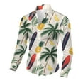 thumbnail image 5 of Awdenio Men's Clothing Funky Button Tropical Beach Casual Shirt, Floral Mens Long Sleeve Shirts, 5 of 8