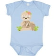 thumbnail image 3 of Inktastic Sloth Mom with Baby Sloth and Flowers Boys or Girls Baby Bodysuit, 3 of 5