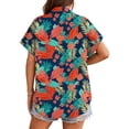thumbnail image 6 of Fantaslook Hawaiian Button Down Shirts for Women Casual Short Sleeve Floral Print Blouses Summer Tops, 6 of 10
