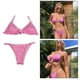 thumbnail image 5 of Traje de baño de 2 piezas para mujer, traje de baño de corte alto, conjuntos de triangur, traje de baño, ropa de pya, trajes de baño Rosa XL Macarena  Traje de bikini de mujer, 5 of 8