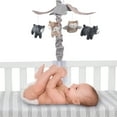 thumbnail image 2 of Lambs & Ivy Woodland Forest Gray/Tan Musical Baby Crib Mobile Soother Toy, 2 of 6