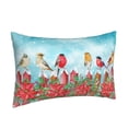 thumbnail image 2 of Bixox Winter Birds on the Fence Printed Pillow Protector,Super Soft Ideal for Home,Guests,Rentals - 14"x20", 2 of 8