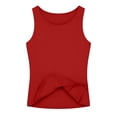 thumbnail image 4 of MYAOYINo Boundaries Womens Solid Sleeveless Tank Top Slim Fit Crew Neck Casual Wear, 4 of 7