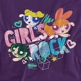 thumbnail image 2 of Powerpuff Girls Girls Rock Unisex Adult T Shirt, Purple, Large, 2 of 6