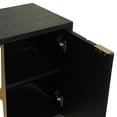 thumbnail image 5 of DecMode 48" x 32" Black Wooden 3 Door Cabinet with Mirrored Front, 1-Piece, 5 of 14
