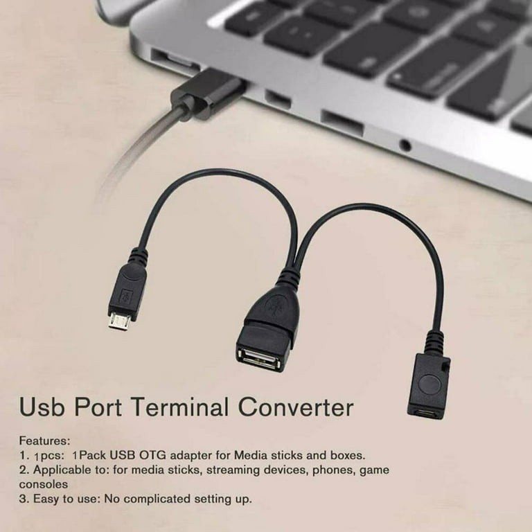 OTG Cable to USB Hub with Ethernet Adapter for TV Stick 4K Cube