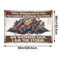 thumbnail image 3 of They Whispered To Her I Am The Storm Butterfly Cloud Vintage Tapestry, Retro Metal Sign Style Feminist Wall Decor for Bedroom Dorm, 3 of 7
