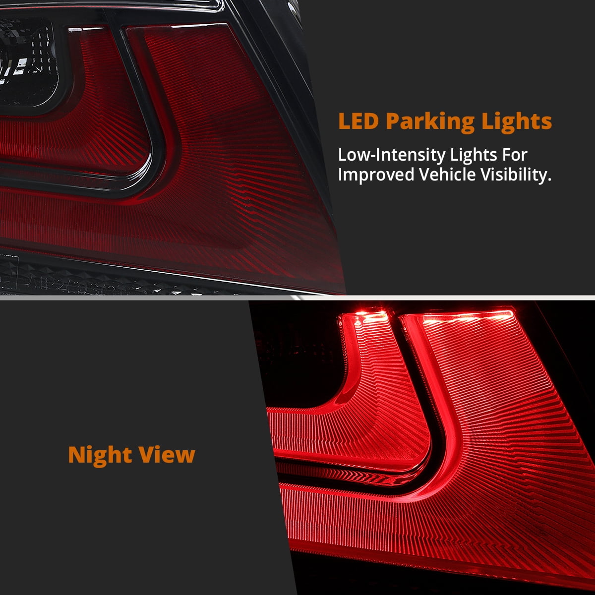 Spec-D Tuning Jet Black Full LED Tail Lights w/ Sequential Turn Signals Compatible with 2014-2017 Lexus IS250 / IS350, Left + Right Pair Assembly