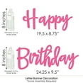 thumbnail image 6 of Big Dot of Happiness Pawty Like a Puppy Girl - Pink Dog Birthday Party Letter Banner Decoration - 36 Banner Cutouts and Happy Birthday Banner Letters, 6 of 7