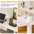 thumbnail image 4 of TV Stand with Power Outlets, Entertainment Center with Open Storage Shelves for TVs up to 55 Inch, Media Console Table with Soundbar Shelf for Living Room, Bedroom, 4 of 14