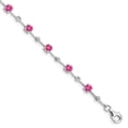 thumbnail image 1 of 925 Sterling Silver Pink Tourmaline Bracelet Gemstone, 1 of 6