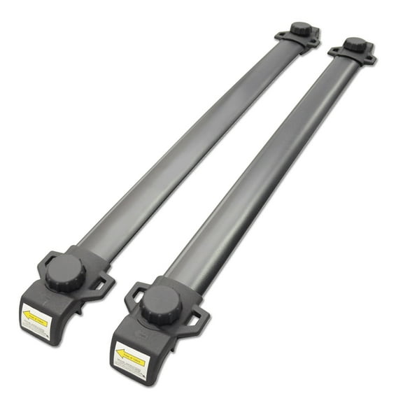 Ikon Motorsports Compatible with 09-20 Dodge Journey OE Factory Style Roof Rack Cross Bar Black ABS Aluminum