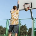 thumbnail image 5 of Pofeuu Groovy Hippie Flower Mushrooms Print Basketball Jersey, Shirts for Men Youth Basketball Jersey Crew Neck-Small, 5 of 6