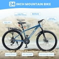 thumbnail image 6 of DEYGIA 24 inch Mountain Bike for Over 6 years with 21-Speed Drivetrain, Suspension Fork, Dual Disc Brakes, Rear Rack, Internal Cable, 6 of 8