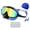 Blue gold plated, variant on Gieenan Kids Swim Goggles With Earplugs And Swim Hat for Boy Girl Children Wide View Swimming Goggles Water Frogs Resistant
