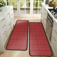 thumbnail image 4 of Kitchen Rugs Sets Of 2,Red Christmas Plaid Pattern Anti Fatigue Kitchen Mat Rugs Non Slip Washable,Decorative Kitchen Floor Mats for Kitchen,Sink,Laundry,17"x47"+17"x47", 4 of 5