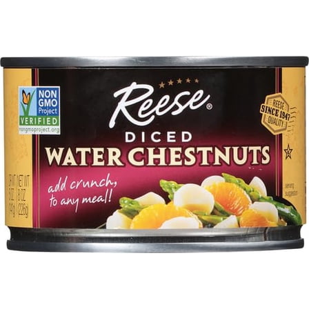 Reese Diced Water Chestnuts - 8 Ounces (Pack of 2)