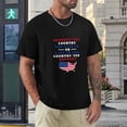 thumbnail image 4 of Support The Country You Live In Snappy Men's Cotton Short Sleeve HD Print Tee for Casual T-Shirt Crew Neck Top Black M, 4 of 7