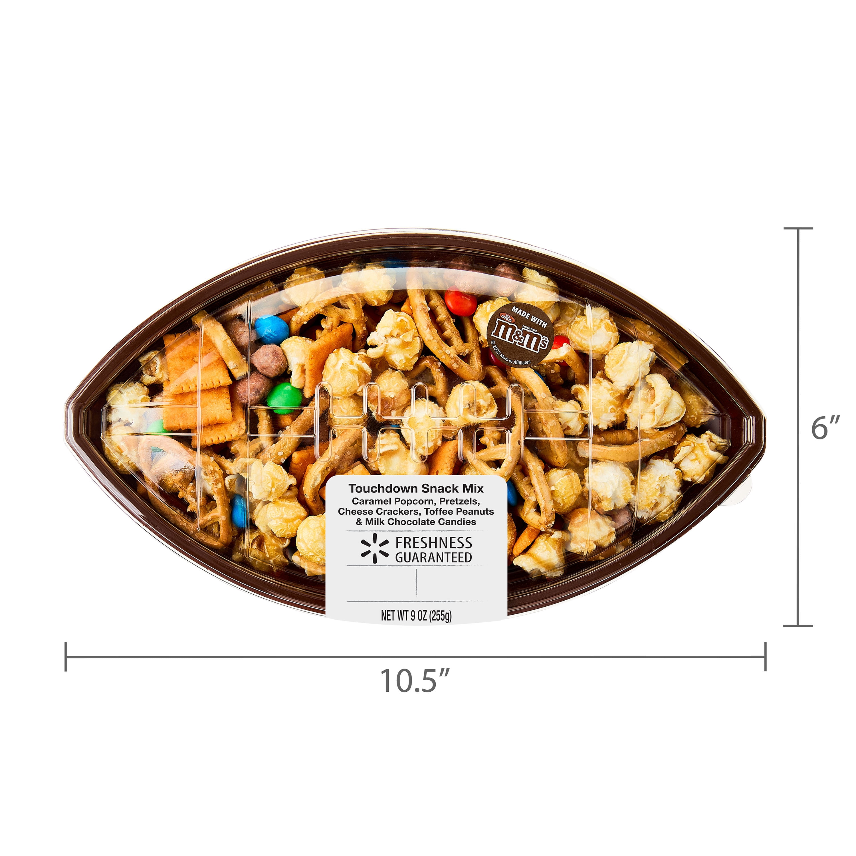 Freshness Guaranteed Candy Bar Snack Mix in Football-Shaped Container, 9 oz (Shelf Stable)