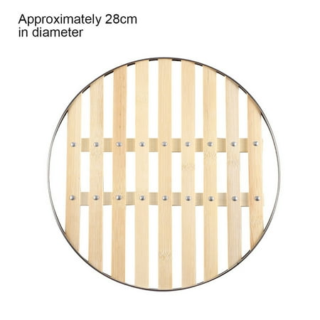 

Steaming Stand Bamboo Stainless Steel Cooking Steaming Rack Kitchen Heating Steamer Holder 28cm