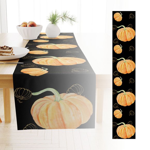 Binwennn Thanksgiving Pumpkin Linen Printed Tablecloth Western Restaurant Coffee Table Flag Home Living Room Flag 8 Foot Table Cloth Table Cloths for Parties Tablecloth Dining Table Holiday Table