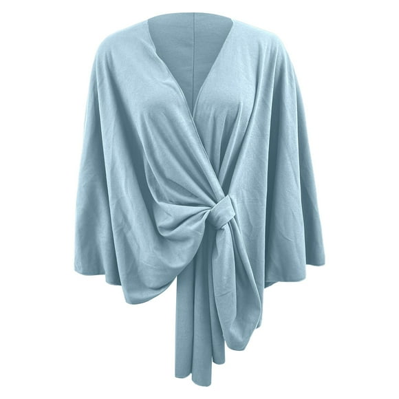 Elegant Solid Color Shawl Cape for Women - Soft Comfortable Poncho Style Outerwear for All Seasons for Layering and Fashion Statement