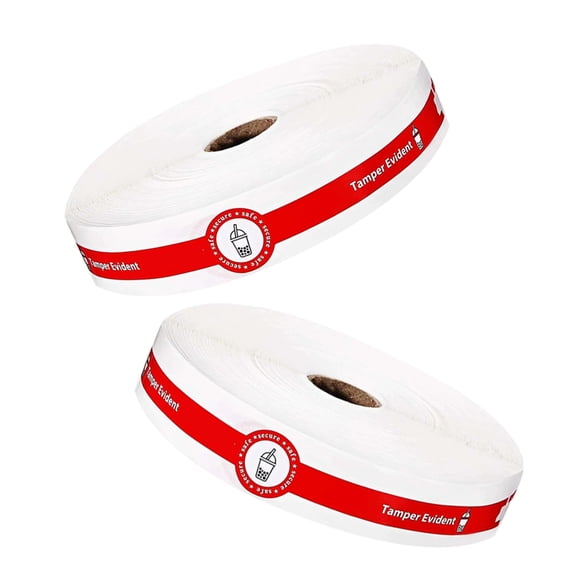 Masteelf 2 Rolls Drink Cover Seal Sticker 23.00X2.50X0.02CM Red