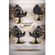 thumbnail image 4 of Silla Premium Estetica Salon Spa Neumatica Ajustable Dorado  Negra, 4 of 7