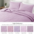 thumbnail image 3 of Exclusivo Mezcla Queen Quilt Bedding Set, Lightweight Soft Bedspreads Coverlets with 2 Pillow Shams, Modern Lilac Quilts Queen Full Size for All Seasons, 3 of 7