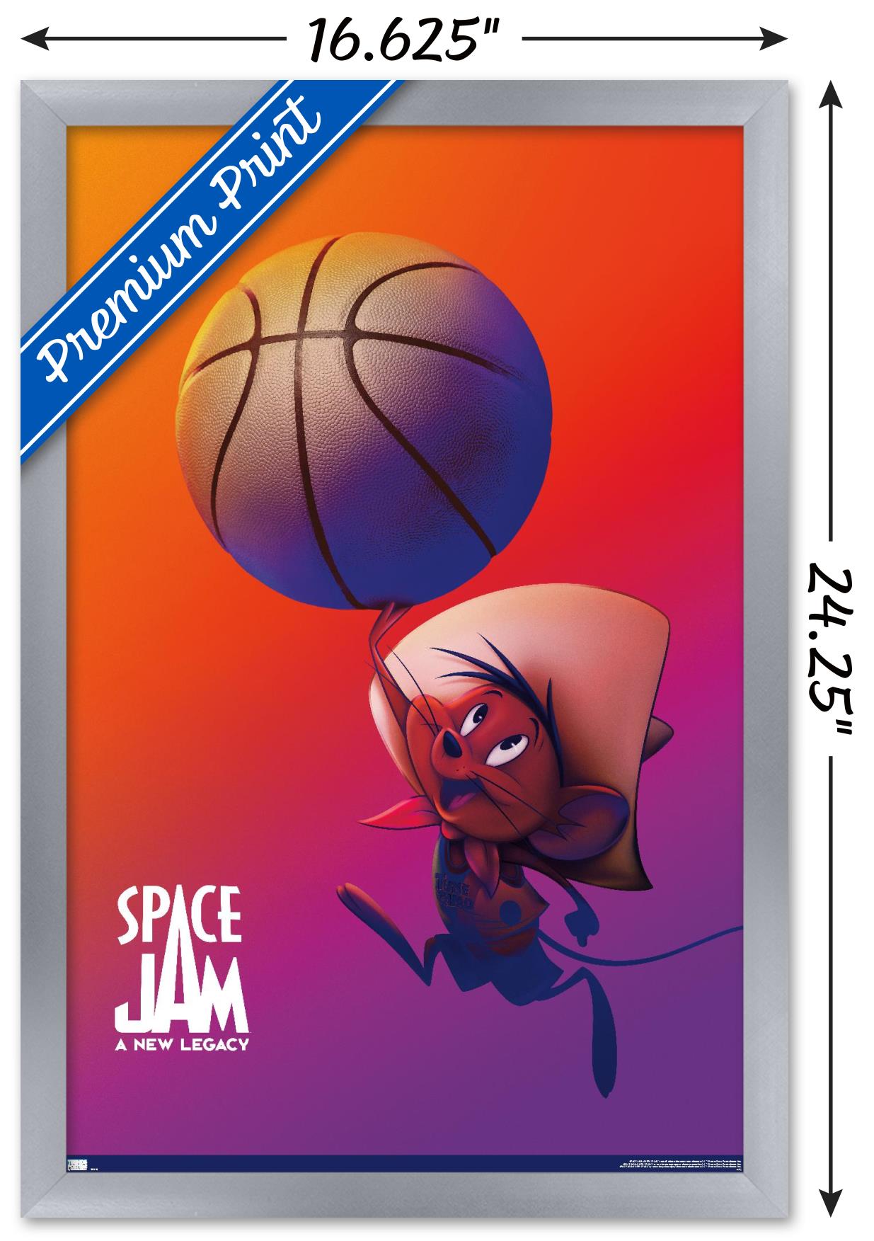 Space Jam: A New Legacy - Speedy Gonzales One Sheet Wall Poster, 14.725" x 22.375", Framed