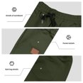 thumbnail image 5 of VV AVEORS Men'S Casual Shorts 9" Twill Cotton Stretch Drawstring Elastic Waist Lightweight Summer Beach Shorts With Pockets Army Green S, 5 of 7