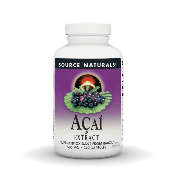Source Naturals Acai Extract 500 mg 240 Vegetarian Capsule