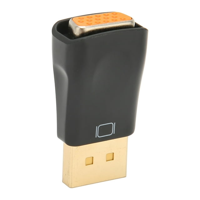 To VGA Adapter, Male To Female DisplayPort To VGA Adapter Connector Gold Plated Connector 1920x1080 60Hz Black Mirror Mode For Projector
