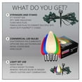 thumbnail image 6 of 50’ OptiCore LED Multicolor Smooth/Opaque Christmas Pathway Lights, C9 Outdoor Driveway Lights, 4.5” Stakes, Green Wire Plug String Lights, 6 of 7