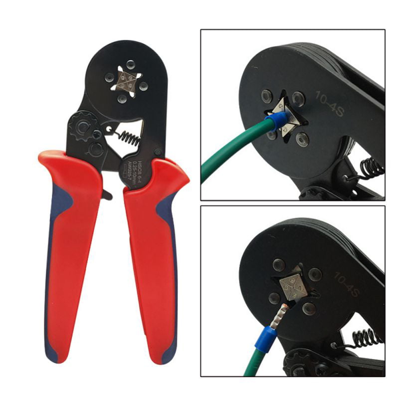 Ratchet Cable Crimper Electrical Insulated Ferrule Wire Plier Crimping Tool 