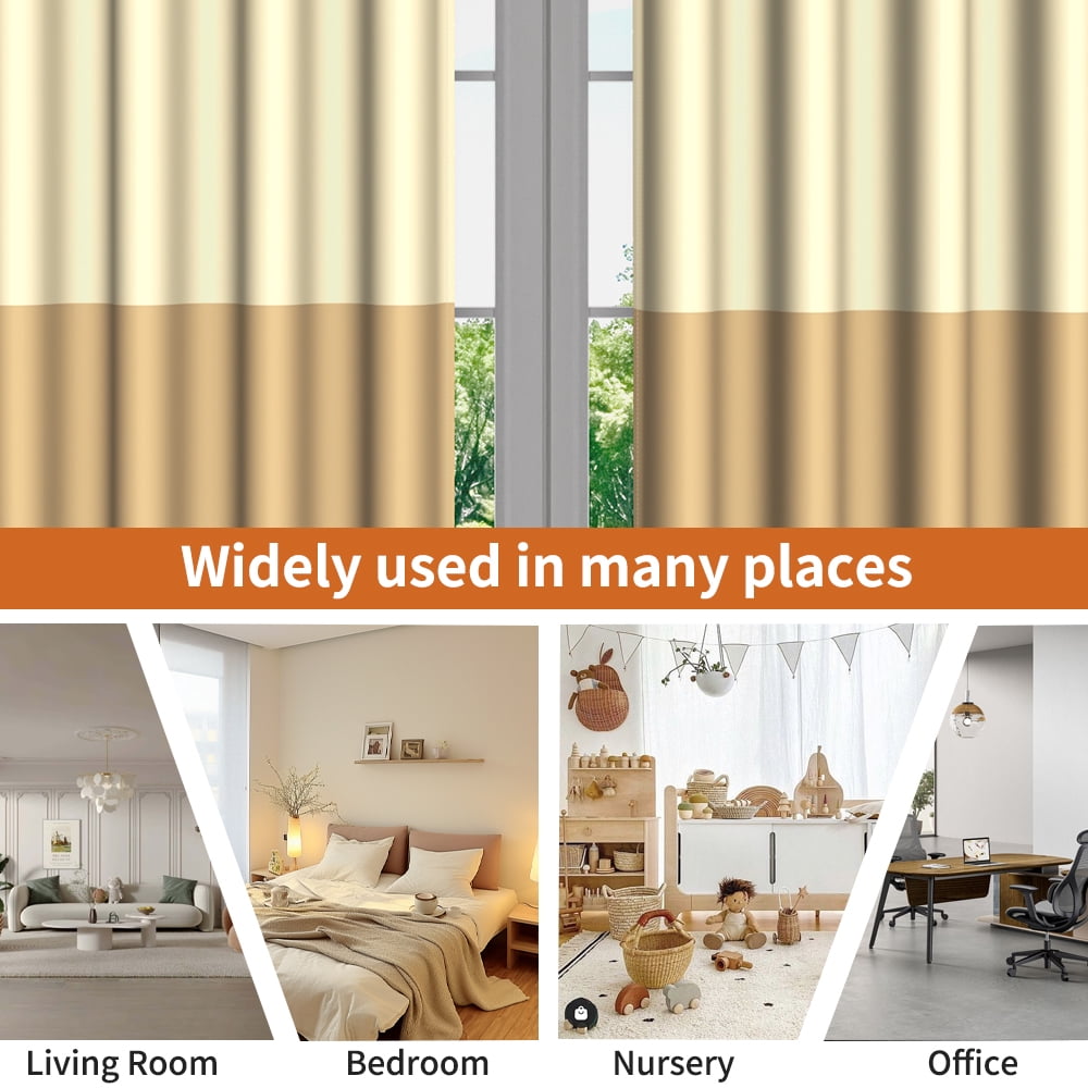 Lfeey Yellow Blackout Curtains for Bedrooms, 52x96 inch, 2 Pieces