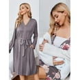 thumbnail image 6 of Avidlove Women Maternity Robe and Nursing Nightgown Sets for Hospitable Breastfeeding 3 in 1 Labor Delivery Nursing Dress Gown Bathrobe, 6 of 7