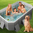 thumbnail image 6 of YYW 101 in Foldable Swimming Pool for 1-6 People, Non-Inflatable Above Ground Pool(Gray), 6 of 10