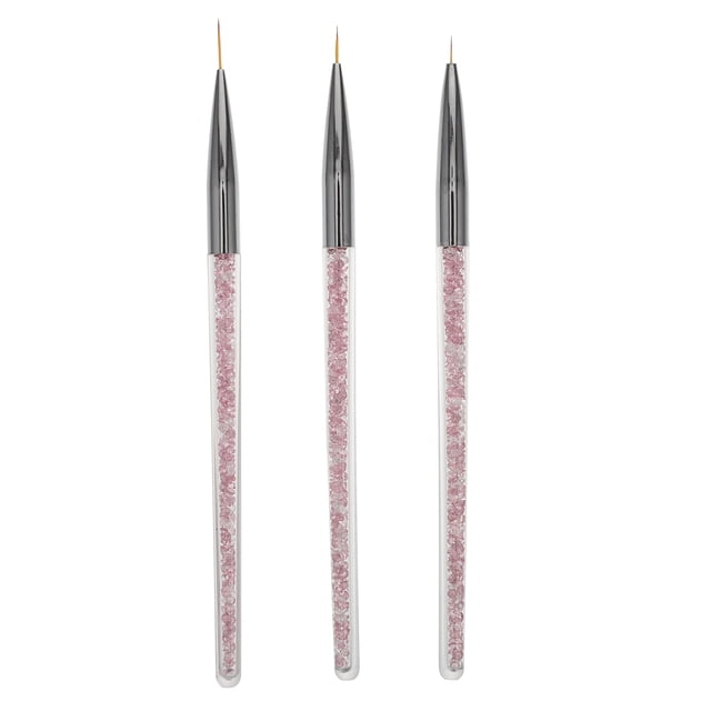 3 unids Línea de uñas Línea de dibujo Línea de dibujo Línea de flores Línea de dibujo Pens para el salón