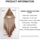 thumbnail image 3 of Tapices de macramé para colgar en la pared, tapiz tejido a mano de estilo bohemio, 72 cm (largo) x 29 cm (ancho), decoración del hogar Macramé para colgar en la pared, decoraciones de boda (beige) Afortunado Sencillez, 3 of 5