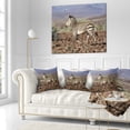 thumbnail image 3 of Designart Zebra in Damaraland - Landscape Photography Throw Pillow - 16x16, 3 of 5