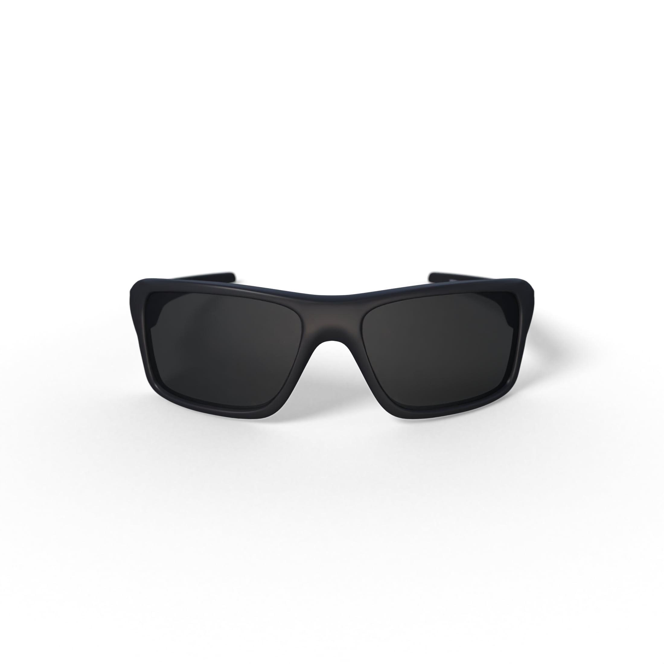 Oakley Double Edge Sunglasses, Rectangular Performance Eyeglasses, Size 66, Matte Black/Dark Grey