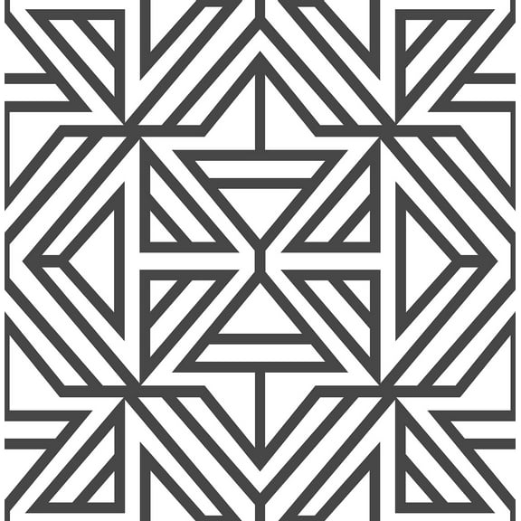 NuWallpaper Black Linear Vinyl Peel And Stick Wallpaper, 216-in by 20.5-in, 30.75 sq. ft.