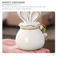 thumbnail image 3 of Ceramic Tea Jar Rabbit Shaped for Loose Leaf Tea Holder, 3 of 5