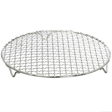 Round Cooking Rack 6.5-inch 201 Stainless Steel Cross Wire Barbecue Grill Net for Cooking Baking Steaming BBQ
