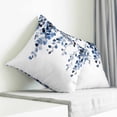 thumbnail image 4 of Throw Pillow Covers 26x26 Inch, Blue Eucalyptus Leaves Decorative Pillow Cases for Couch Sofa Bed, Weeping Spring Botanical Summer Cotton Linen Square Home Decor Pillowcases with Hidden Zipper, 4 of 7