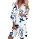 thumbnail image 1 of Azul/Verde/Gris Boho Summer Deep V Vestido en forma de H para viajes diarios (Azul S) FLhrweasw Para estrenar, 1 of 9
