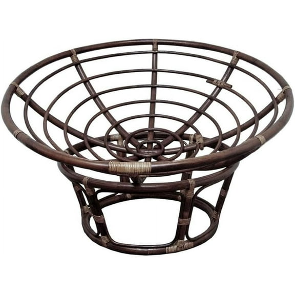 XiangJi 42-inch Wicker/Rattan Brown Rattan Papasan Chair Replacement Frame (Cushion not Included)