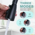 thumbnail image 3 of Wowow Kitchen Faucet Head Replacement Matte Black, 3 Function Pull Out Spray Nozzle with 9 Adapters for Kitchen Sink Faucet，US Standard for Moen Kohler Delta Faucets G1/2 Male Connector, 3 of 6